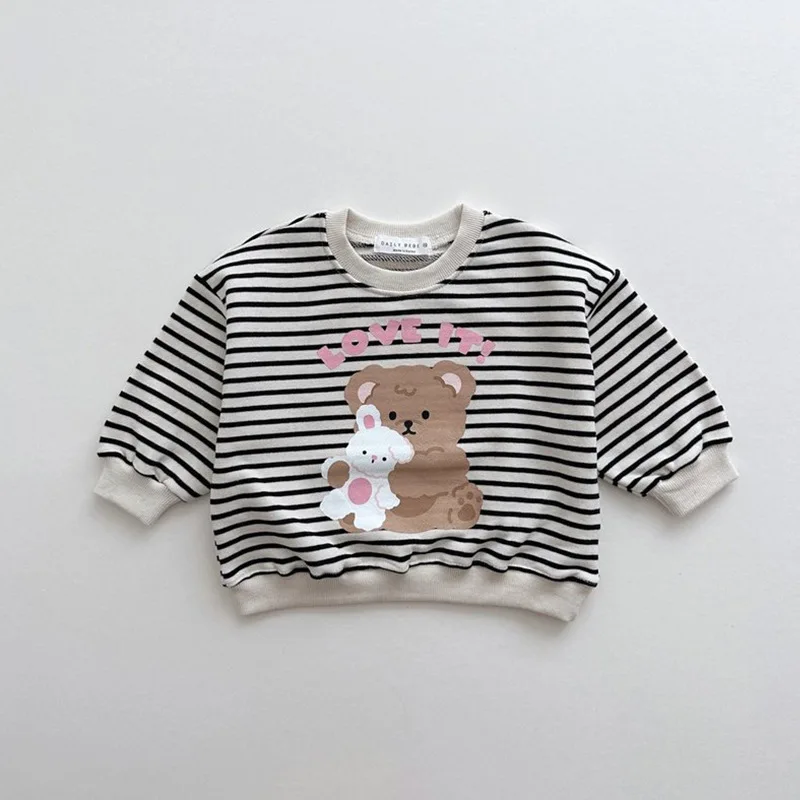 2025 Spring New Baby Girls Cute Bear Print Sweatshirt Cotton Children Long Sleeve T Shirts For Girls Kids Boys Sweatshirt 4 2025 Spring New Baby Girls Cute Bear Print Sweatshirt Cotton Children Long Sleeve T Shirts For Girls Kids Boys Sweatshirt - Image 4