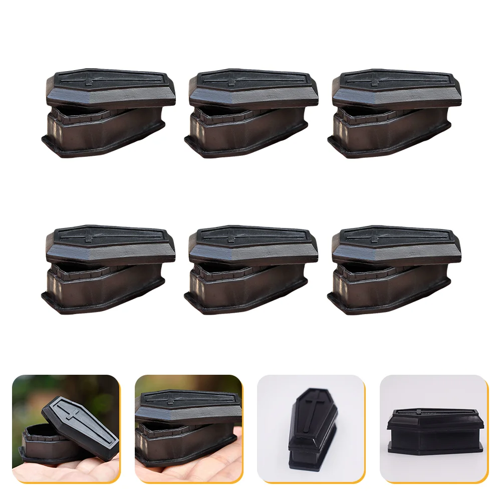 

6/12Pcs Halloween Treat Coffin Box With Lids Home Decor Miniature Coffin Boxes Halloween Treat Coffin Boxes Coffin Prank Props