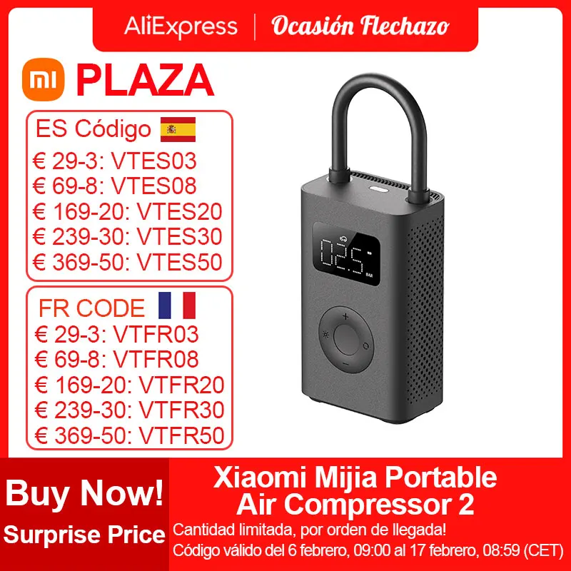 2023 Nuovo Compressore D'Aria Elettrico Portatile Xiaomi Mijia 2 Interfaccia Di Tipo C Compressore D'Aria Portatile Con Pompa Elettrica Per Moto