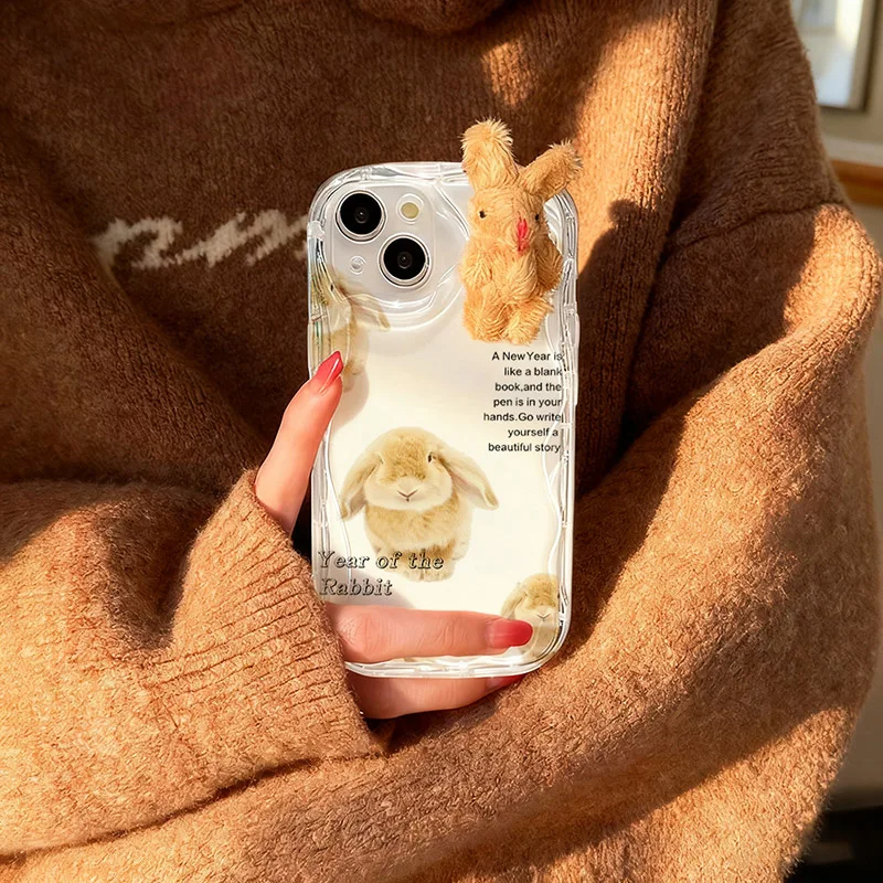 3D Bunny Phone Case - Cute and Protective Cover