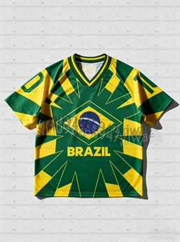 2026 Men Women Brasil Jersey Men's Sports T-Shirts Brasil Flag Street Plus Size Football Jersey Unisex Casual Graphic T Shirts 1