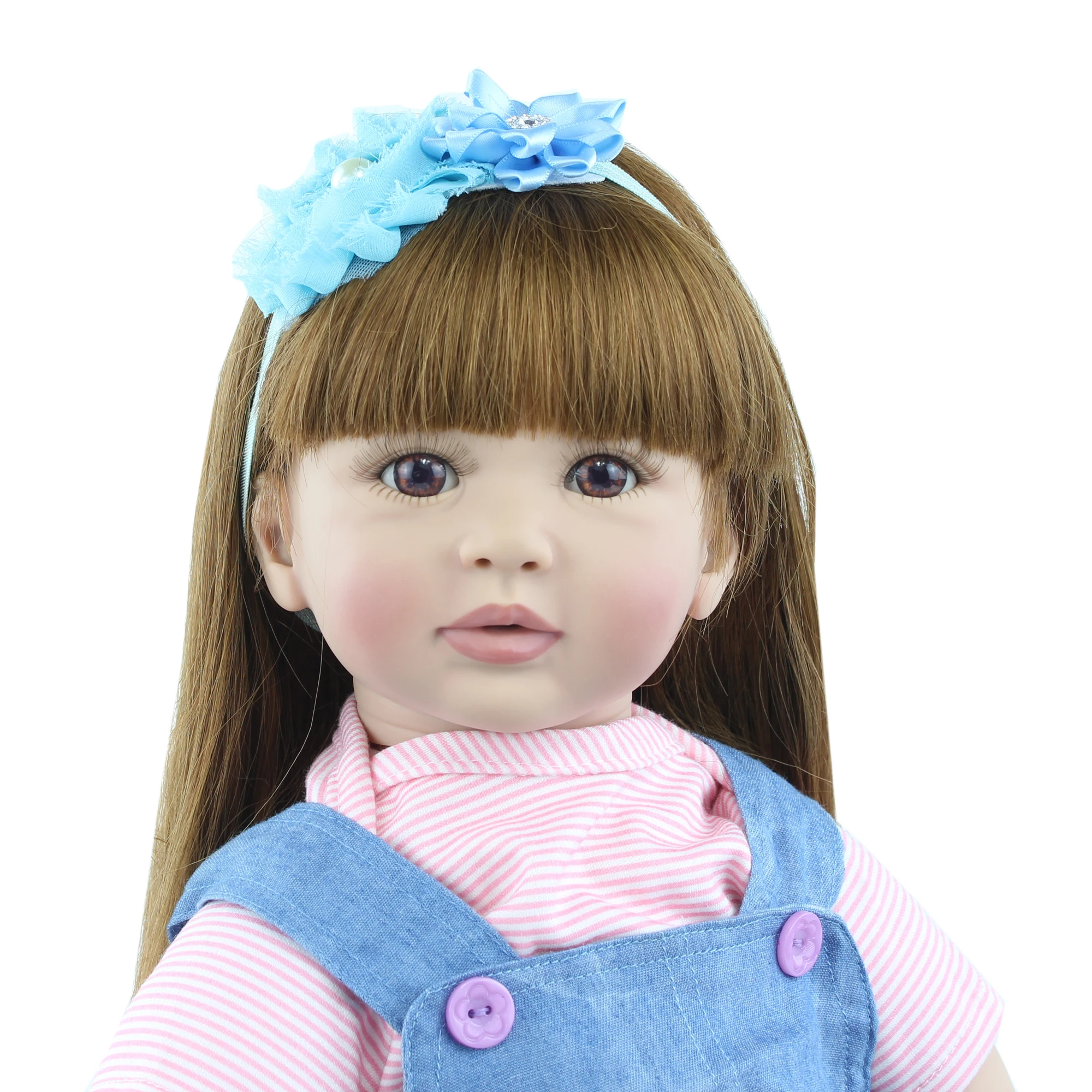 60 CM Silicone Reborn Toddler Doll Toy Lifelike Vinyl Princess Baby With Cloth Body Alive Bebe Dress Up Girl Birthday Gift 6
