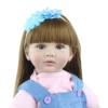 60 CM Silicone Reborn Toddler Doll Toy Lifelike Vinyl Princess Baby With Cloth Body Alive Bebe Dress Up Girl Birthday Gift 6