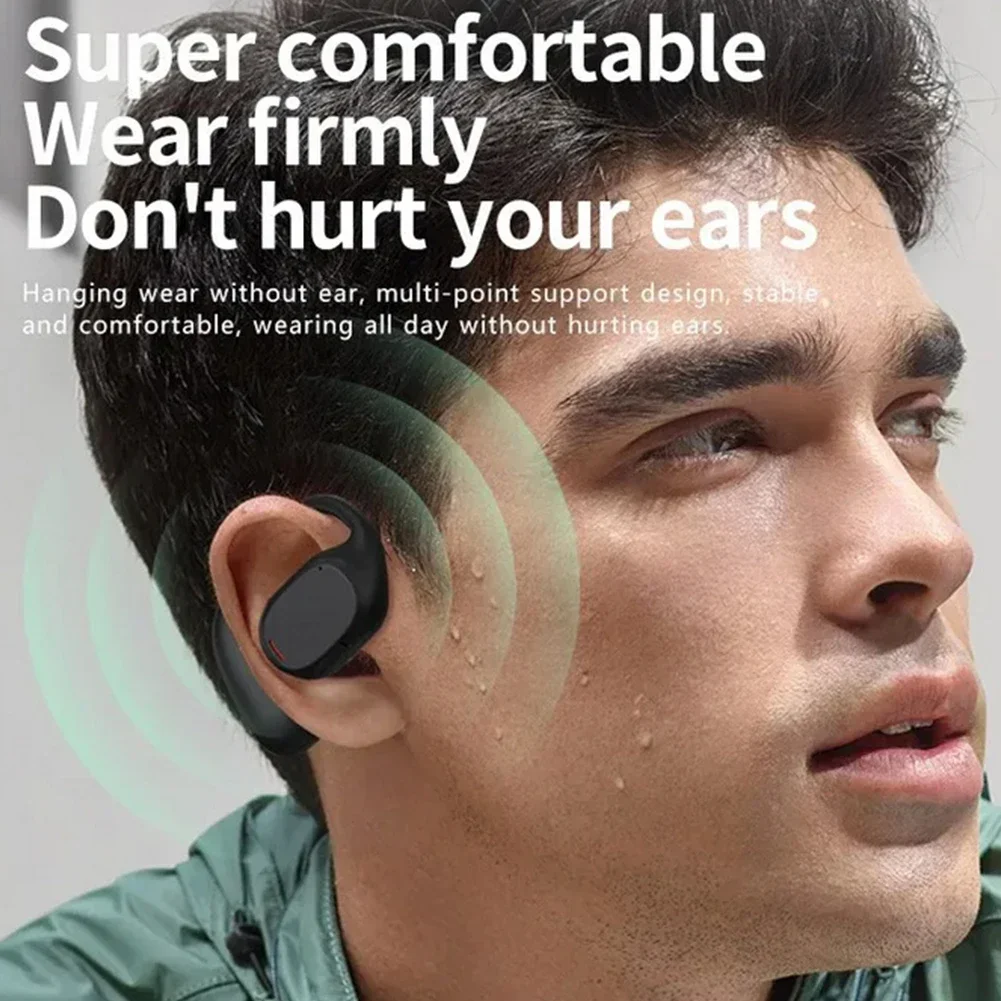 GT280 wireless Bluetooth headset LED display heavy bass stereo earplugs sports fitness running suitable with ear hook design 6