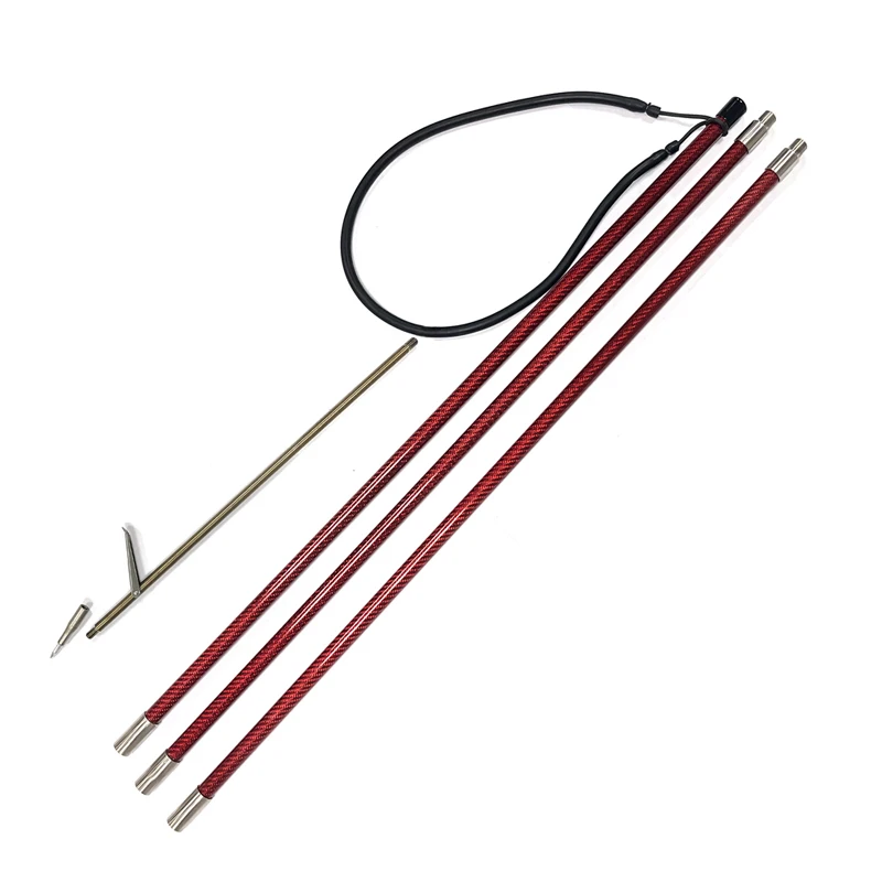 Red Spearfishing Carbon Fiber Roller Pole Spear 4FT To 18FT Black Hand  Spear Hawaiian Sling Polespear Bluewater Hunting Harpoon