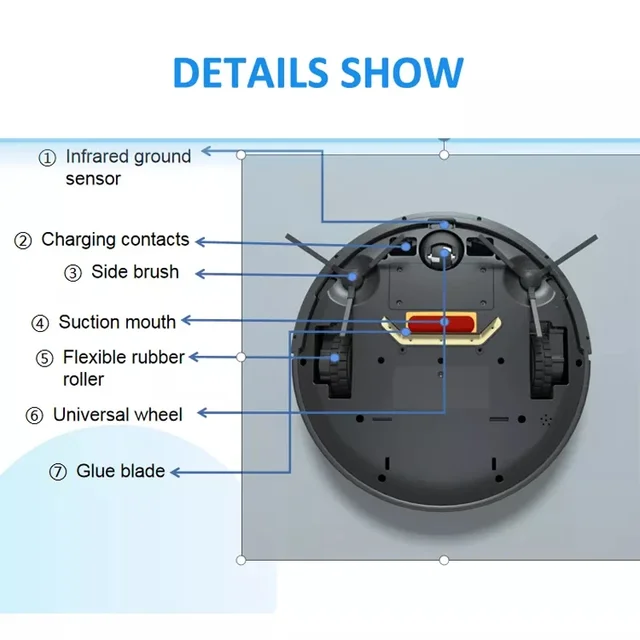 Smart Vacuum Cleaner Robot Automatically Sweeping Scrubbing Mopping Floor Cleaning Robot 2 in 1 Intelligent Robot OEM VSLAM 6