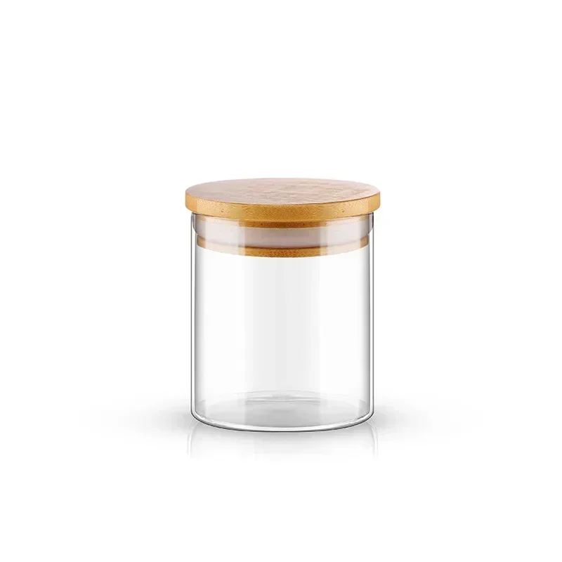5/10/12/20/24pcs sets Transparent Glass Bottles Jars Vials with Bamboo Lids for Art Crafts and Wedding Favors 15ml 5