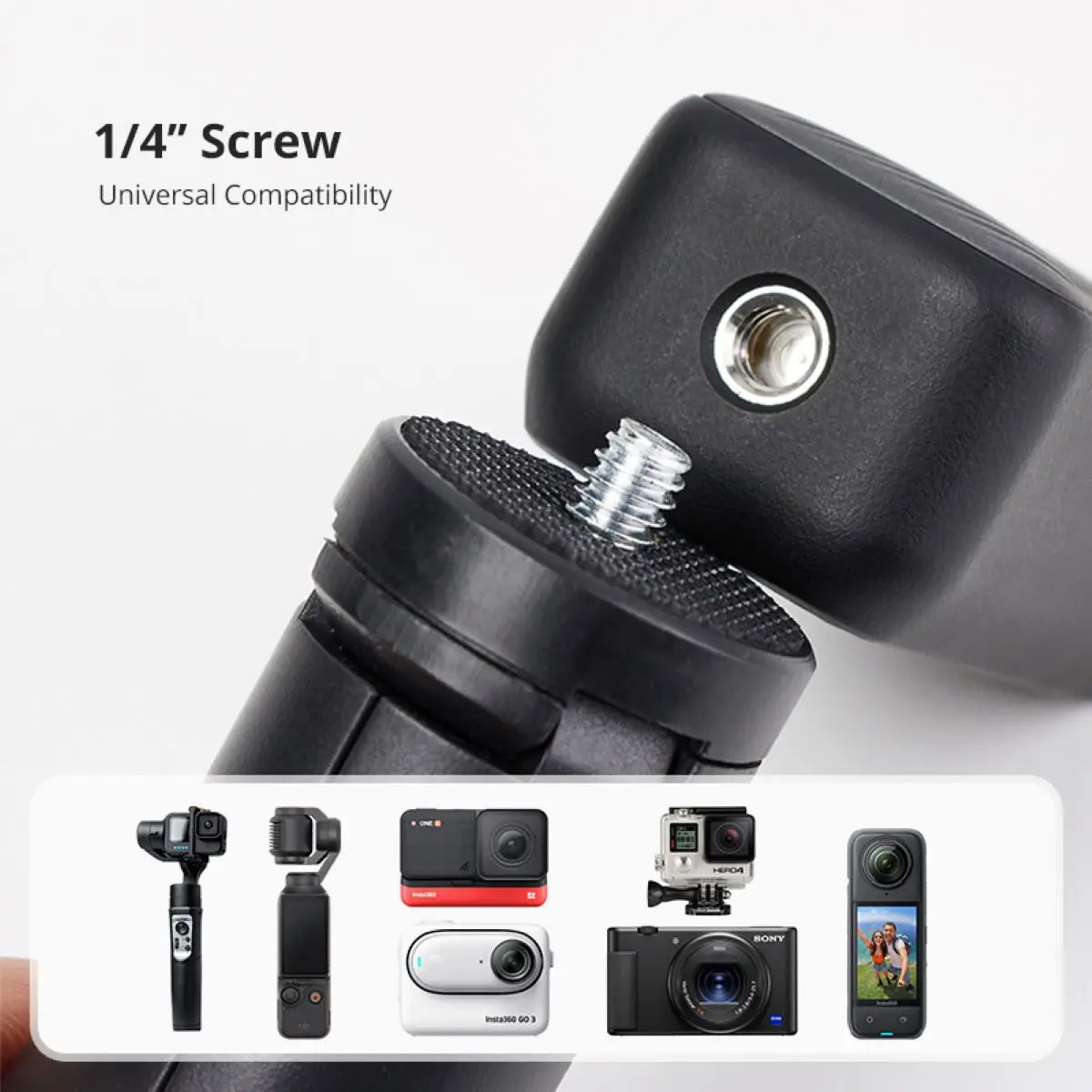 Mini Tripod for DJI Osmo Pocket 3 Silicone Non-Slip Desktop Mount for OSMO Pocket 3 Light Weight and Compact Black Support 4