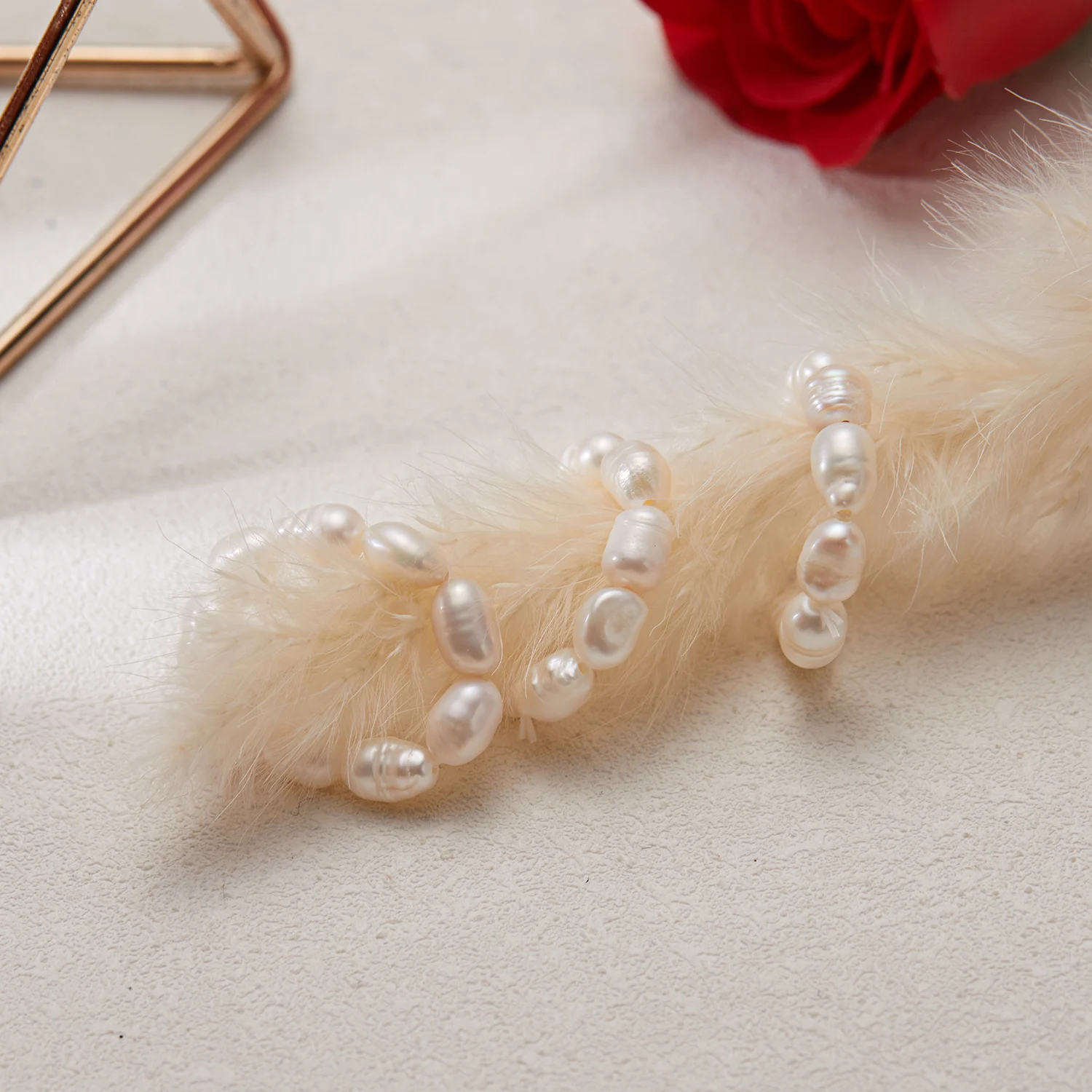Beads Pearl Rings for Women Elastic Party Jewelry