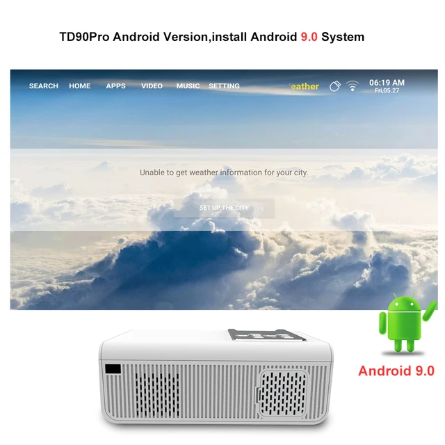 ThundeaL TD90 Pro Ful HD Projector Mini LED Android WiFi TD90Pro Native 1080P Projector Video Home Cinema 3D Movie LED Proyector 4