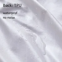 Waterproof Bed Cover Cotton Fitted Bed Sheet with Elastic Stripe Anti-pull Mattress Proctector Cover for Twin/ Full/ Queen/ King 3