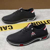 Men's Soft Upper Casual Shoes Breathable Slip-On Comfortable Leather Footwear PVC Sole Adult Footwear Fashion Footwear