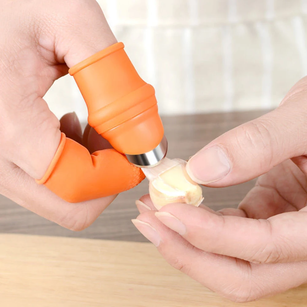 Silicone Thumb Knife Gardening Thumb Knife for Picking Plant Fruit Vegetable Harvesting Pinching Plant Blade Scissors Tool