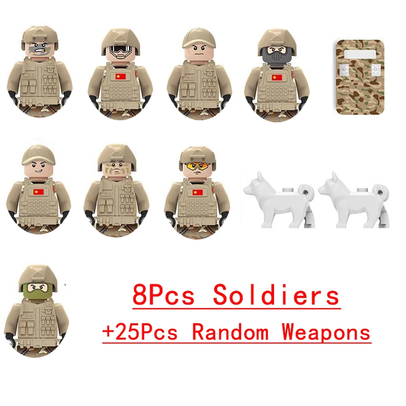SWAT Armored Vehicle Building Block Set with Weapons and Soldier Figures