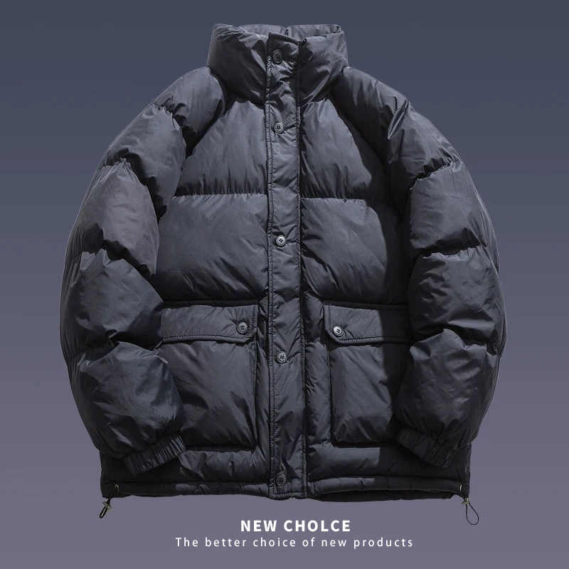 

Парка мужская зимняя однотонная с воротником-стойкой, х/б