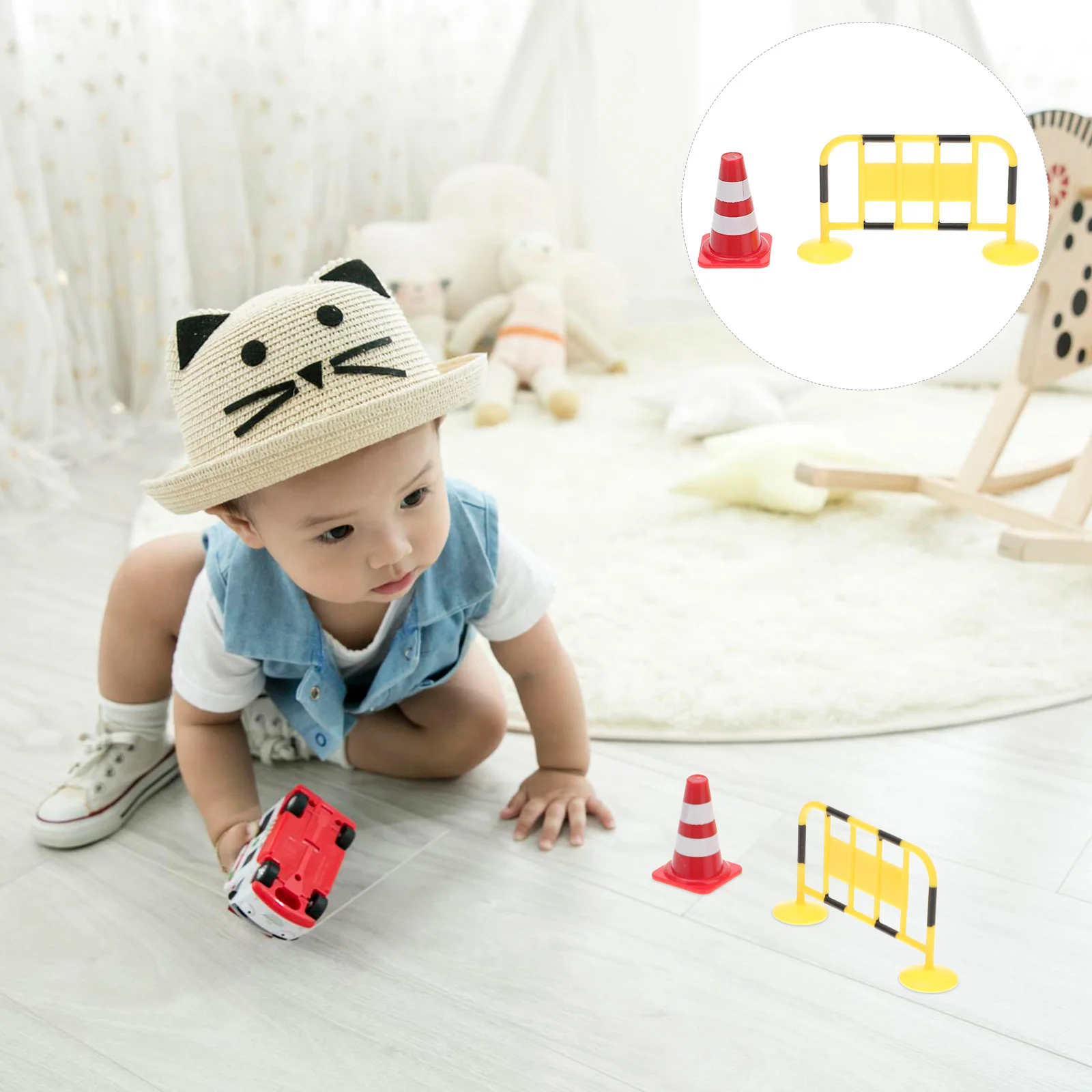 

Road Sign Barricade Mini Cone Toy Mini Toy Simulation Roadblocks Toys Traffic Road Cones Children Educational Signal