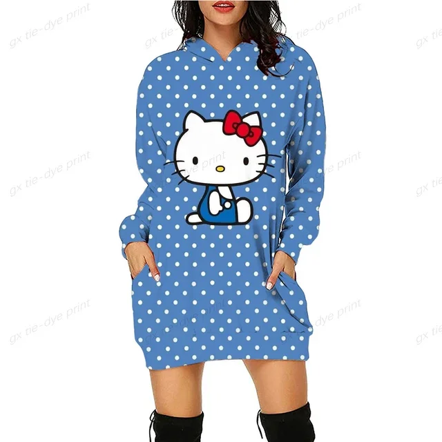 thumbnail image 1 of Sudaderas y sudaderas con capucha de HELLO KITTY para mujer Sudaderas con capucha de HELLO KITTY para otoño y primavera Sudaderas con capucha de manga larga de otoño y primavera de estilo Harajuku, 1 of 5