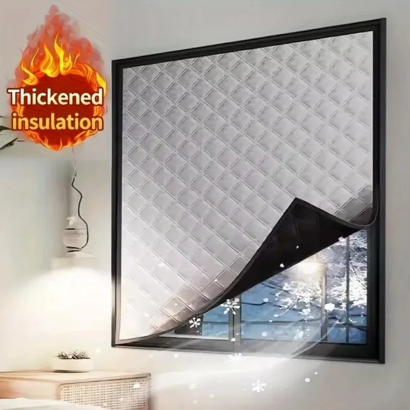 Rüzgar geçirmez termal perde kış yatak odası rüzgar geçirmez termal eser ısı depolama yalıtım filmi soğuk conta Windows su geçirmez