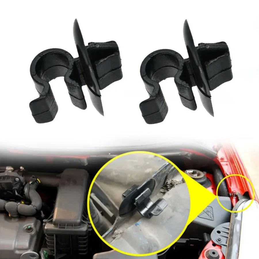 

2Pcs Car Engine Front Hood Buckle Hood Bonnet Rod Support Accessories for Citroen C2 C3 C4 C5 AX Berlingo B9 Eurovans Evasion