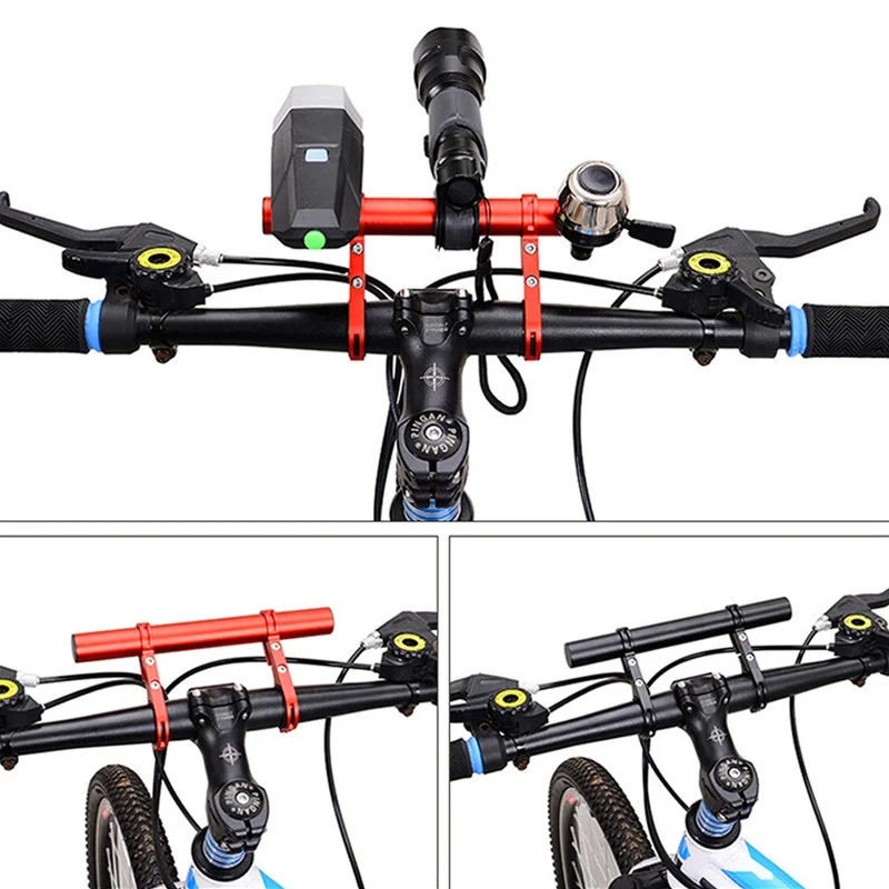 10/20/30CM Tube Bicycle Handlebar Extender Mount Mountain MTB Bike Cycling Headlight Bracket Lamp Flashlight Holder Accessorie