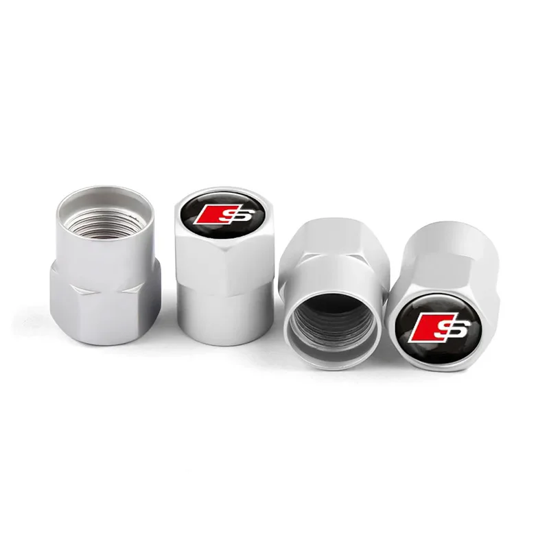 Elegant Metal Car Tire Valve Stem Caps - Set of 4