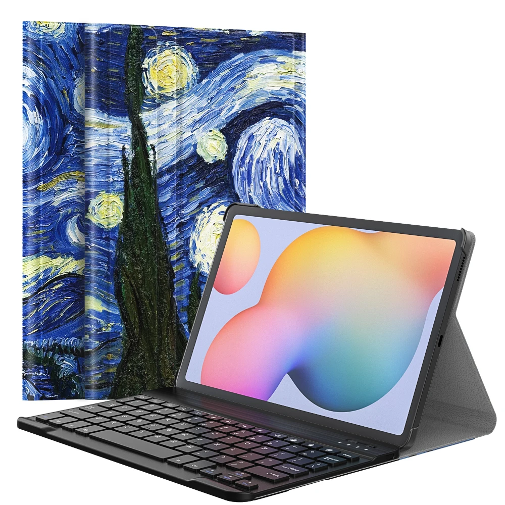 

MoKo Keyboard Case for Samsung Galaxy Tab S6 Lite 10.4" 2022 / 2020,PU Tablet Cover Shell Case with Removable Wireless Keyboard
