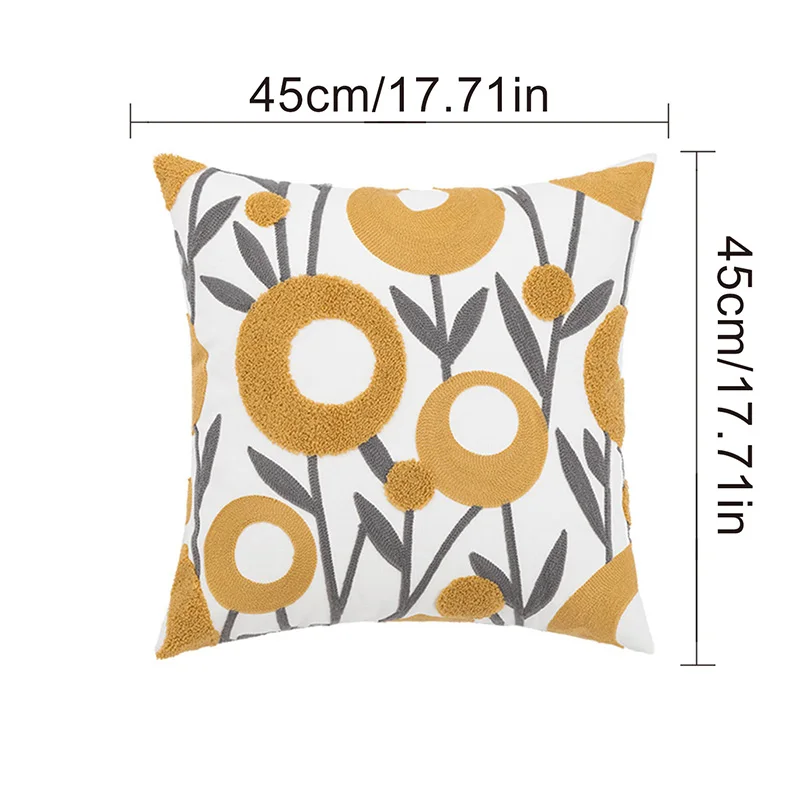Embroidered Cotton Cushion Cover