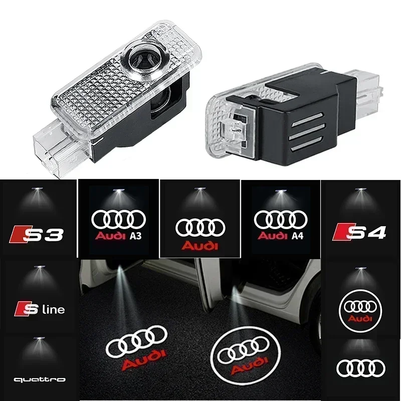 Car Door Welcome Light Led HD Projector Lamp For Audi A3 A4 B8 8P 8V A6 C7 A5 Q5 B7 B6 B9 SLINE QUTTRO RS Q3 Q7 S3 S4 S5 S6 S8 car door welcome light