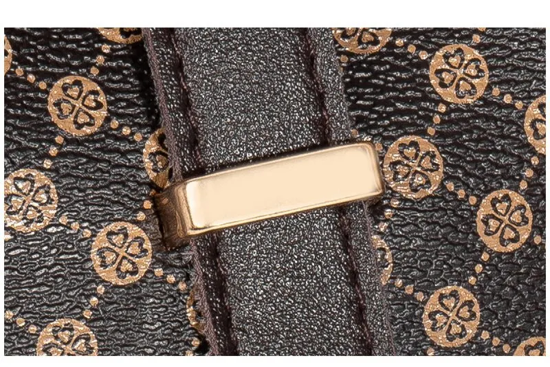 S72a71bd6831c43bfa959de2ab00e2a9dK New Fashion Plaid Polka Dot Print Single Shoulder Bag Casual Oblique Chain Crossbody Mini Small Bucket Bag Mallzona