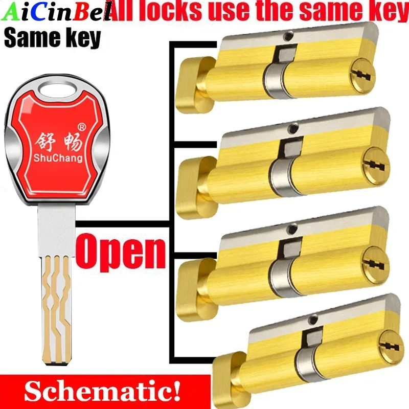 High Quality Single Open Lock Cylinder Super Cgrade Indoor Antitheft