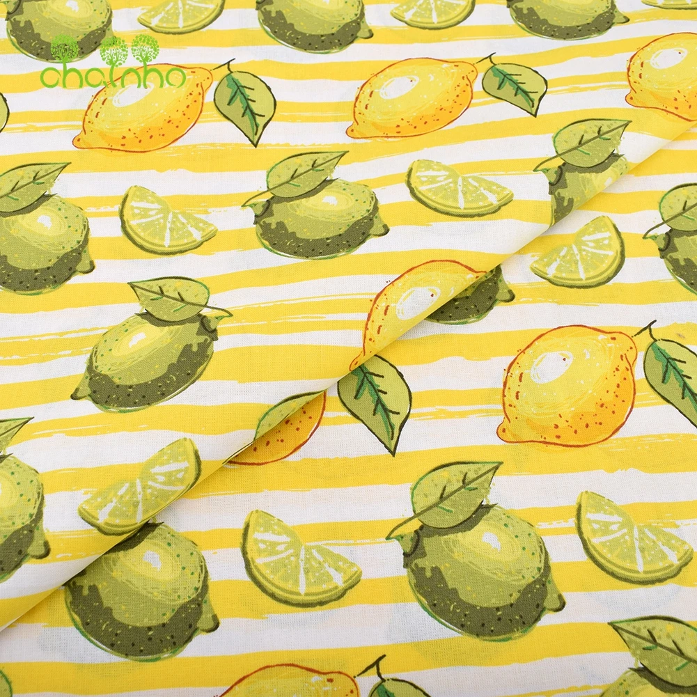 Chainho,Plain Weave Cotton Fabric,Handmade DIY Quilting Sewing Material,Patchwork Cloth,8 Yellow Series,20x25cm/Piece,15CD37