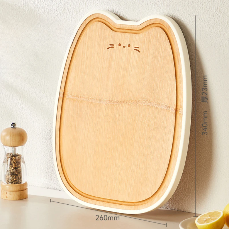 Bamboo chopping board anti-mould and antibacterial household double-sided cutting board kitchen auxiliary fruit plate