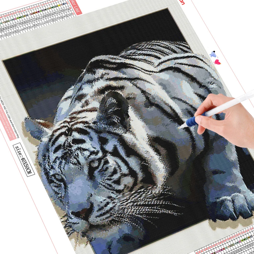 HUACAN 5D DIY Diamond Painting Leopard Full Square Round Diamond Mosaic Tiger Animal Cross Stitch Embroidery Kit Home Decor