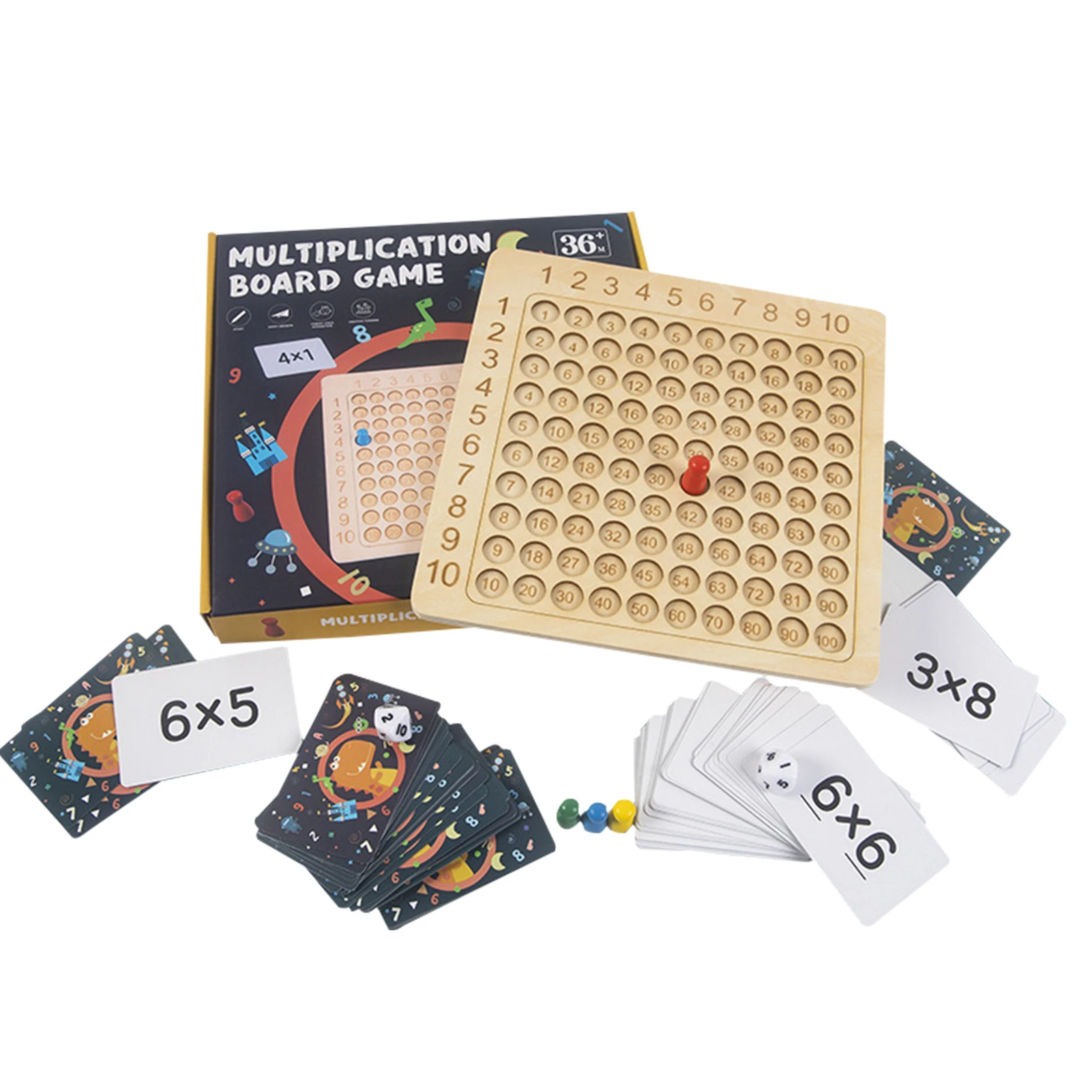 Wooden Montessori Multiplication Board Game Math Table Puzzle Game For Kids  Child Learning Educational Toys With A Chessboard - Math Toys - AliExpress