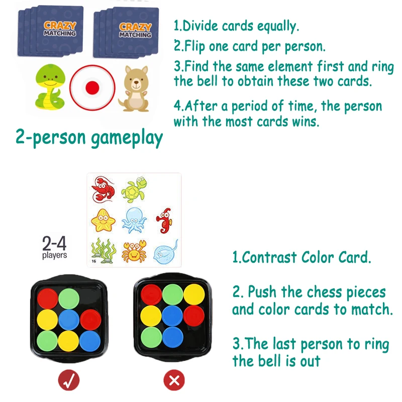 Children Number Sense Training Montessori Toys Animal Shape Matching Card Board Games Set Arithmetic Learning Educational Toys 4