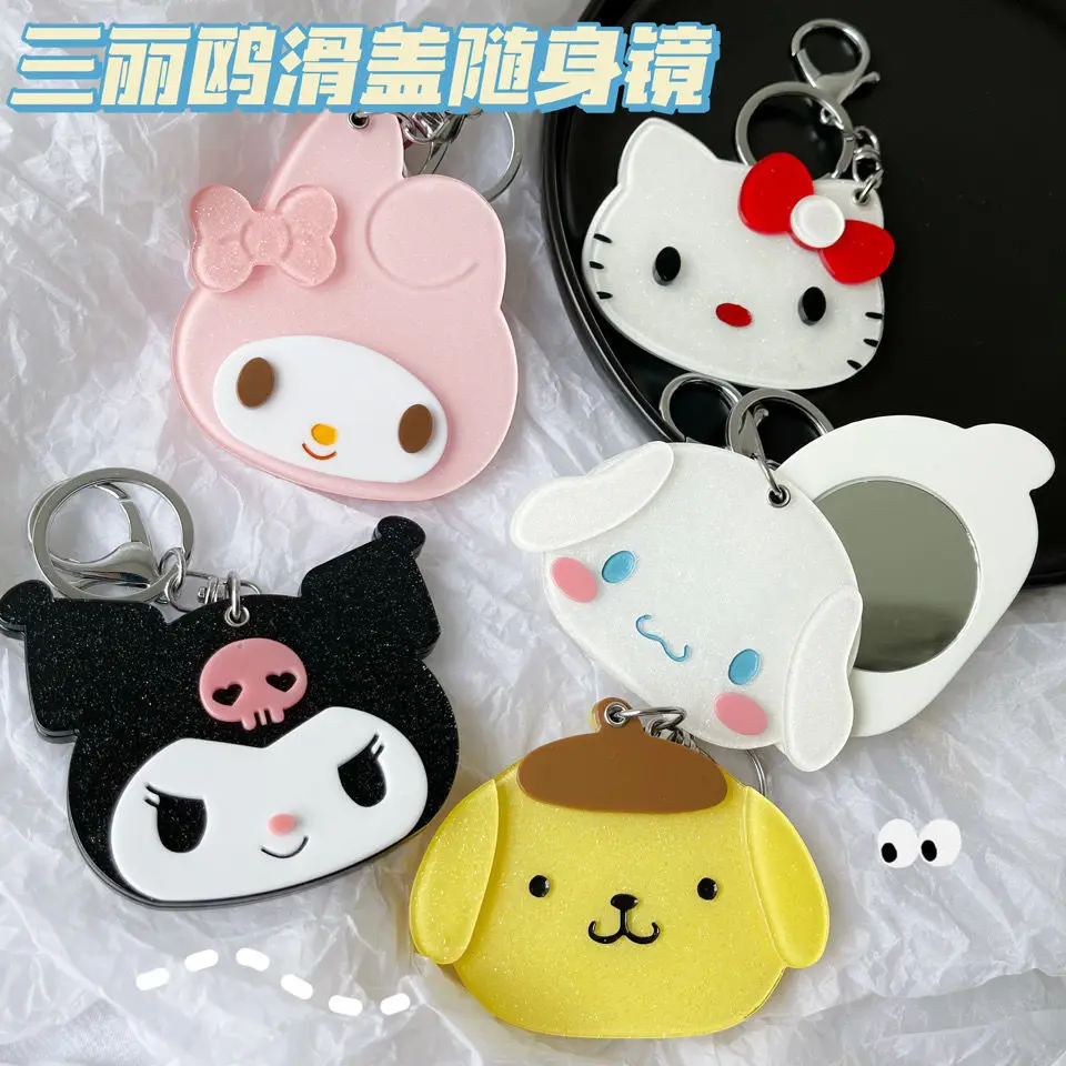 Sanrio hello kitty kuromi cartoon slide body mirror girl melody