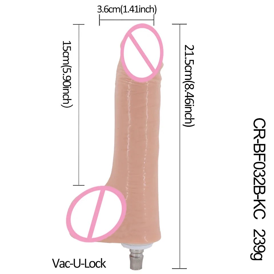 FREDORCH NEW Sex Machine Big Dildos VAC-U-LOCK Vibrator For Women Attachments Toys for Adults Realistic sex machine dildo