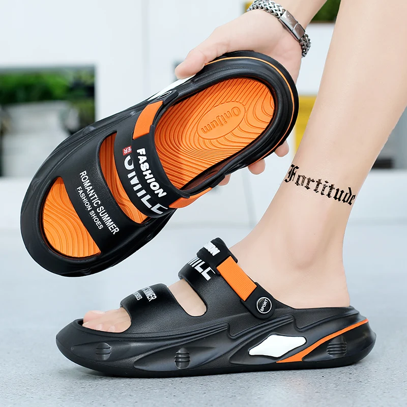Fashion Men Outdoor Sandals Slippers Beach Comfortable Thick Sole Clogs Men Casual Shoes Garden Shoes Men Women Beach Sandals 4
