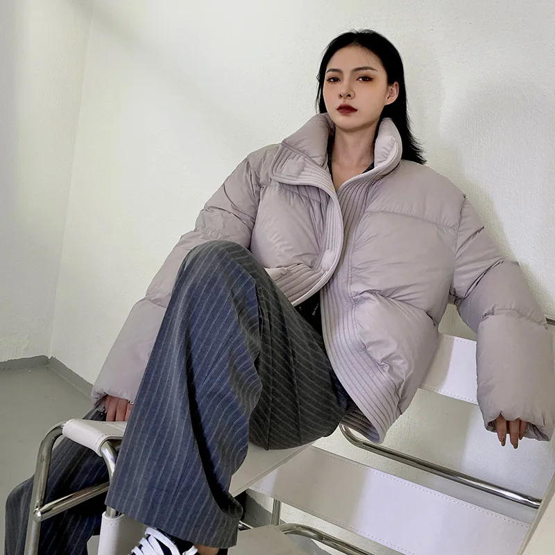 

Short down jacket design sense Winter women's new white duck down high-end women's down jacket