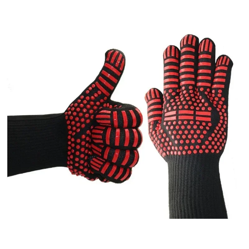 500/800 Degree Heat Resistant 1 Pcs/Pair Microwave Oven BBQ Mittens Gloves Aramid Gloves Cooking Baking Kitchen Accessories