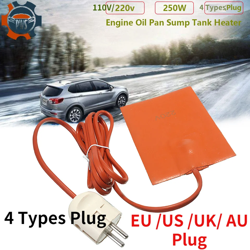 Car Engine Oil Pan Sump Tank Heater Pad 250W Silicone oil heating Pad Engine  Oil Tank Wear Protect With EU US UK Plug 110-220V - AliExpress