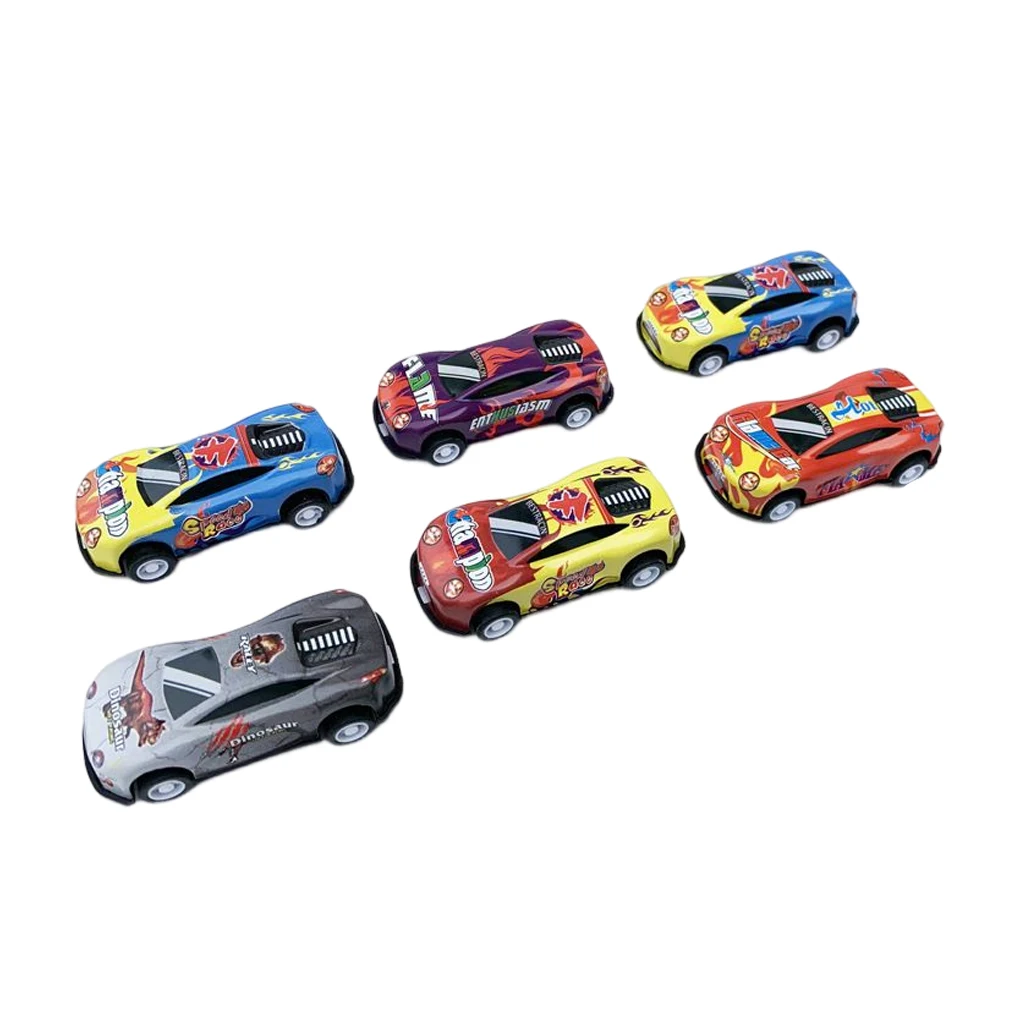 

6 Pieces Children Stunt Toy Alloy Metal Pull Back Car Jumping Model 360 Degree Rotation Dump Kids Random Color