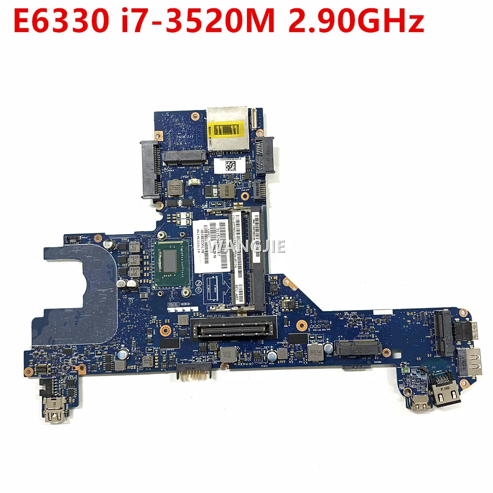 

QAL70 LA-7741P For Dell Latitude E6330 Laptop Motherboard 0D3RGW D3RGW 13.3 Intel Core i7 3520M 2.90GHz hd4000