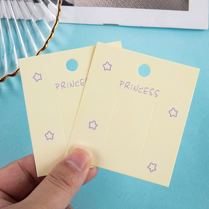 50Pcs 7*7CM Blank Hair Clip Paper Cards Hair Accessor Jewelry Display Card Fashion Hair Clip Holder Packaging Headwear Card