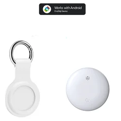 Compact Smart Tracker: Universal Anti - Loss Device with Finder Locator Capabilities (1 With White Cover)