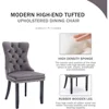 Velvet Dining Chairs Set of 6, Ring Pull Trim and Button Back, Luxury Tufted Dining Chairs for Living Room, Dining Chair 4