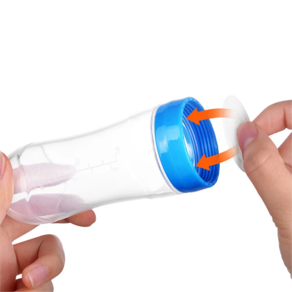 Baby Feeding Bottle With Spoon 90ml Silicone Newborn Infant Squeeze Spoon Toddler Food Supplement food Cereal Bottle Milk Feeder 6