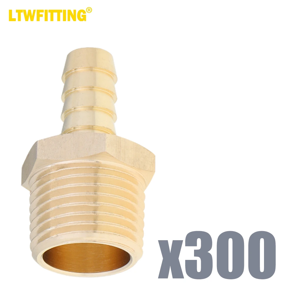 

Латунный штуцер с зазубринами LTWFITTING без свинца, штуцер/соединитель 3/8 дюйма, штуцер для шланга x 1/2 дюйма, Мужской NPT топливный газ, вода (комплект из 300)