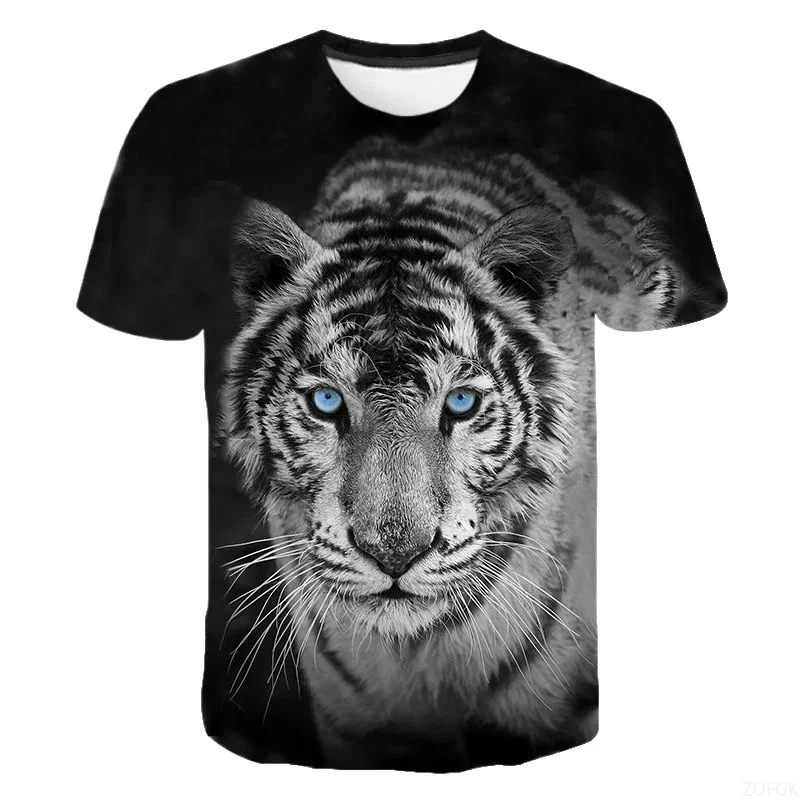  New Tiger 3D T Shirt Men Women Children Summer Fashion Short Sleeve Printed Animal T-Shirt Cool Tops Tees Boy Girl Clothing, view 6