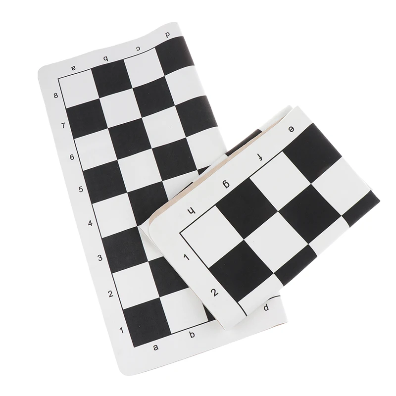 Portable Chess Board 43CM 51CM PU Leather Soft Tournament Chess Board For Children's Educational Games foldable chess board,folding chess board,chess pieces and board,board game,table games